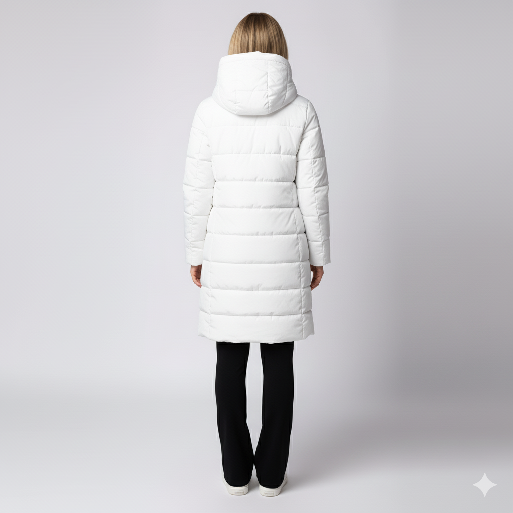 Warm Padded Women's Parka Coat with Hood