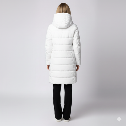 Warm Padded Women's Parka Coat with Hood