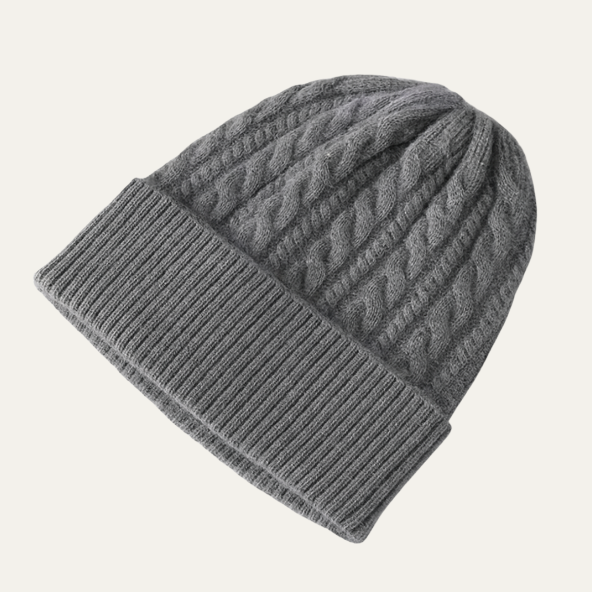 Warm Mens Ribbed Cashmere Hat - OutfitLondon