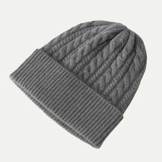 Warm Mens Ribbed Cashmere Hat - OutfitLondon