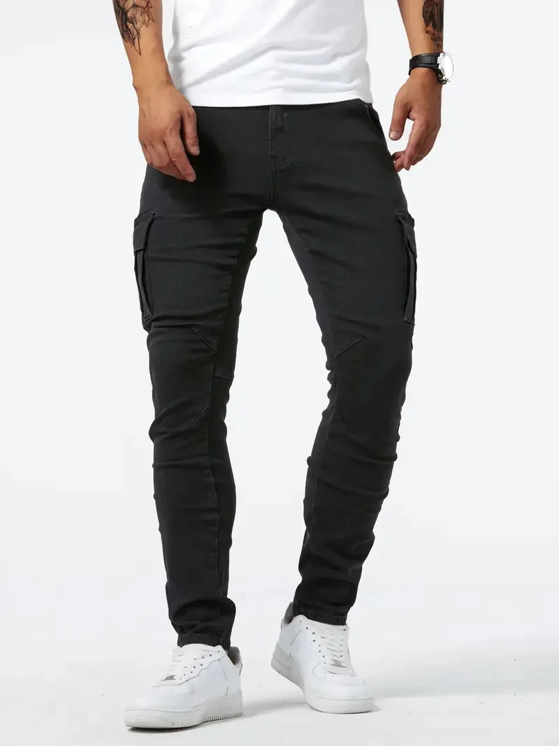 Regular Fit Mens Straight Leg Jeans with Pockets