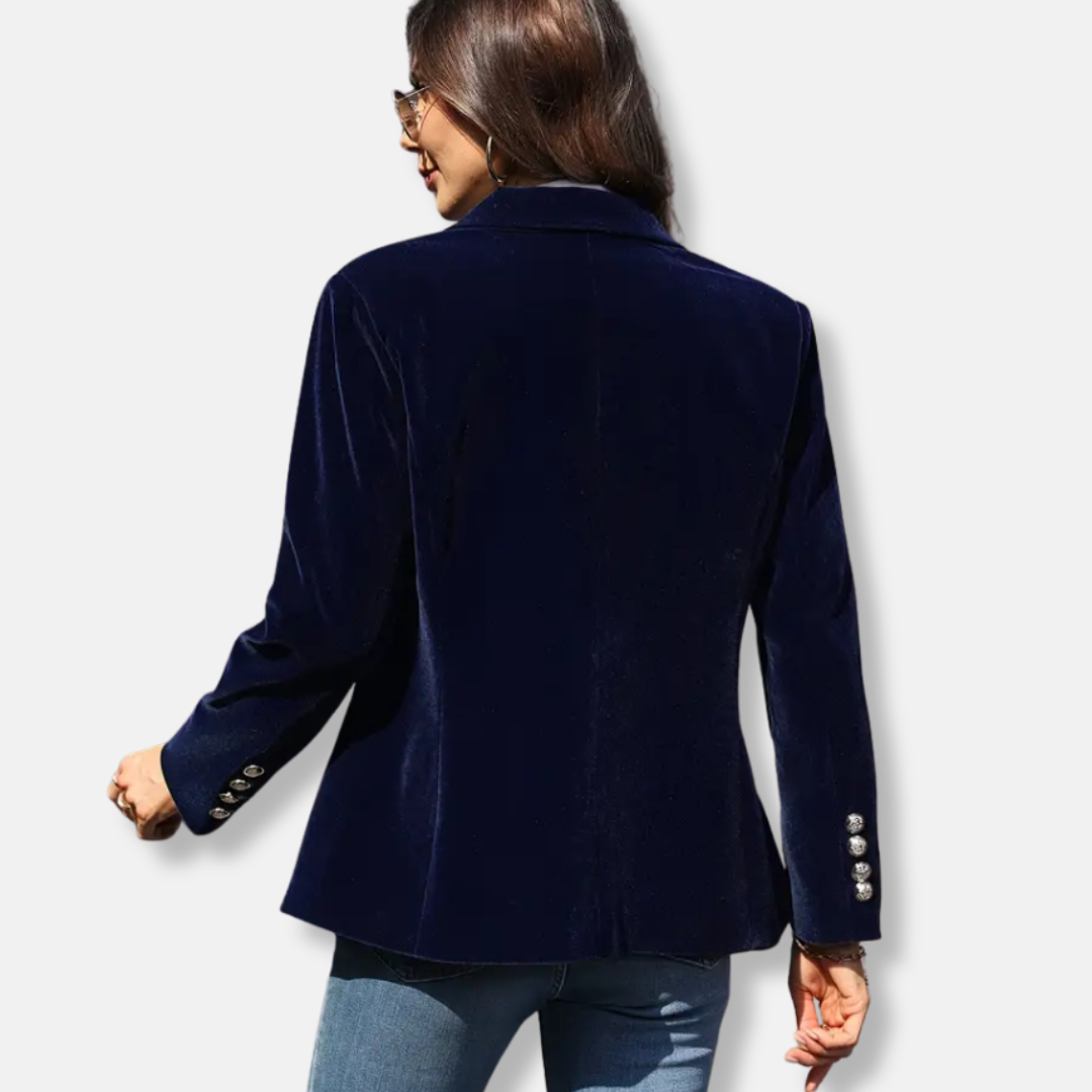 Classic Fit Blazer with Gold Buttons