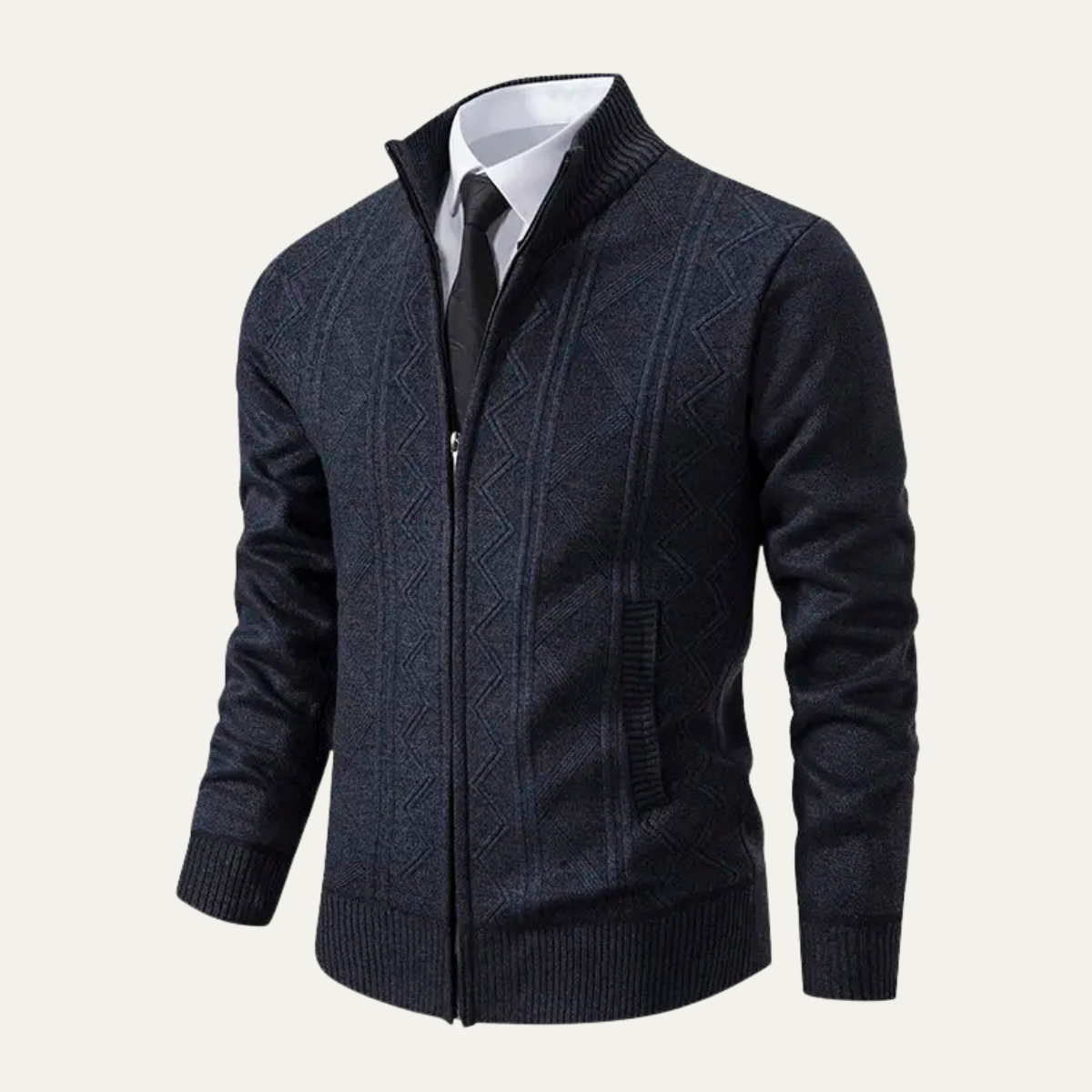 Warm Men's Crew Neck Winter Knit Sweater