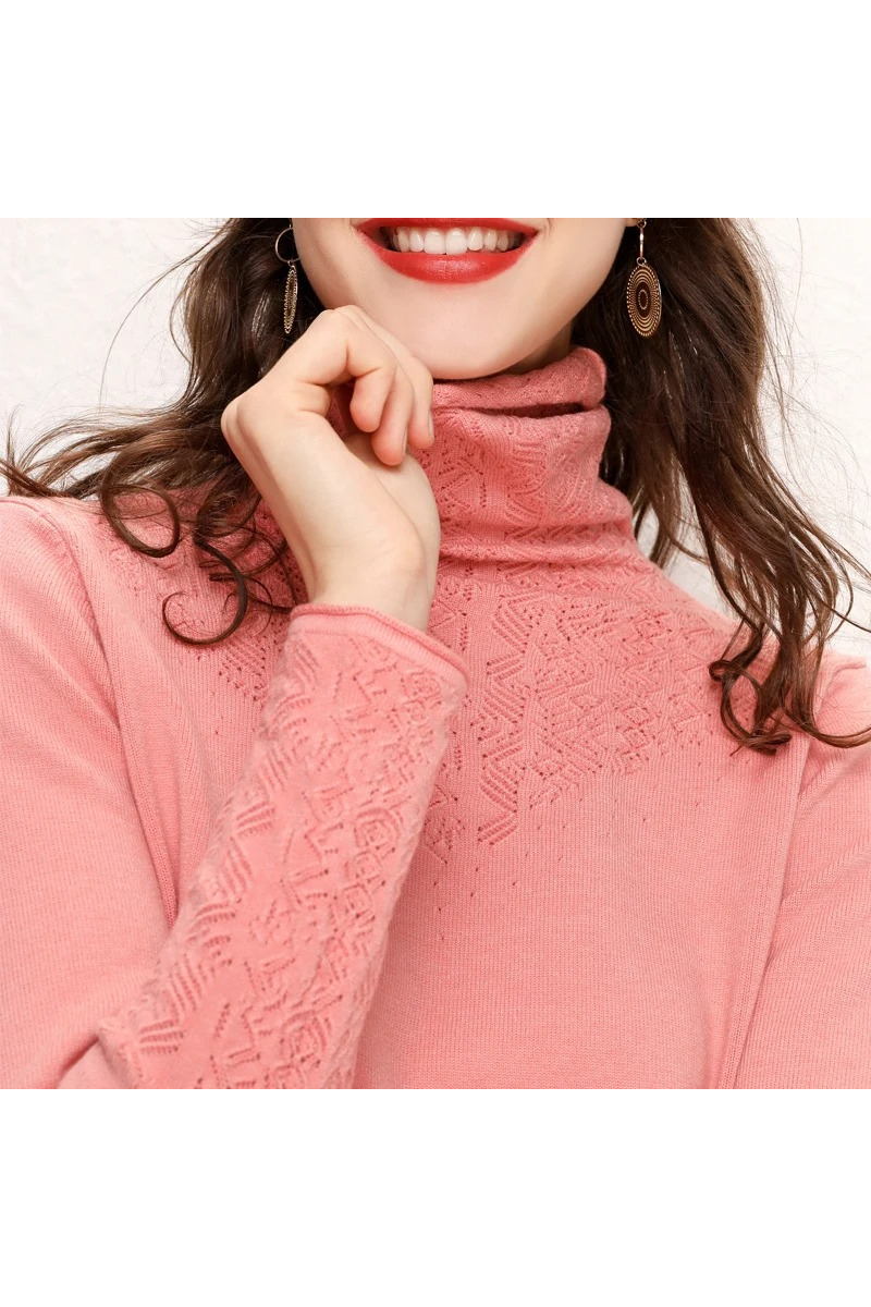 Cozy Ladies Cable Knit Winter Jumper