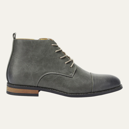 Stylish Men's Leather Zip Up Ankle Boots