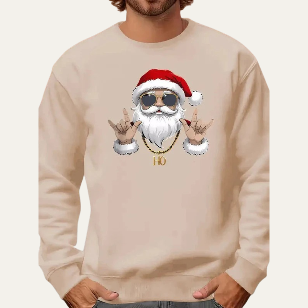 Fun Holiday Santa Mens Sweatshirt