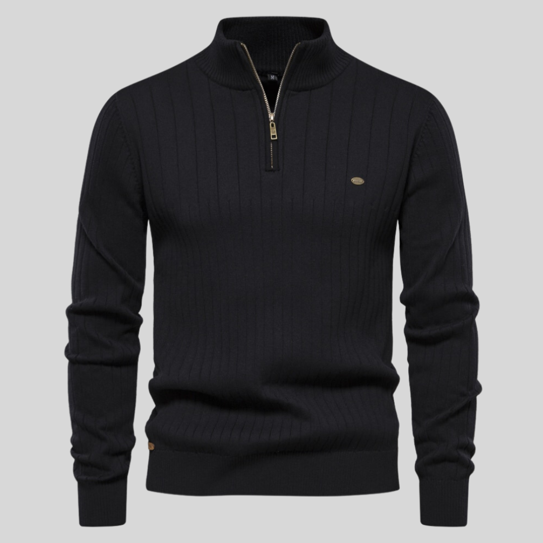 Comfortable Men's Long Sleeve Crew Sweater - OutfitLondon