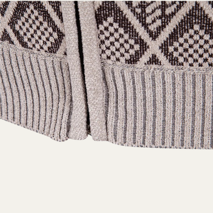Stylish Mens Patterned Knit Blazer Jacket