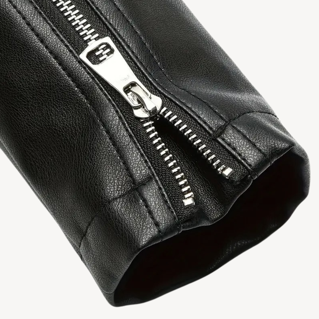 Vegan Leather Moto Jacket for Ladies