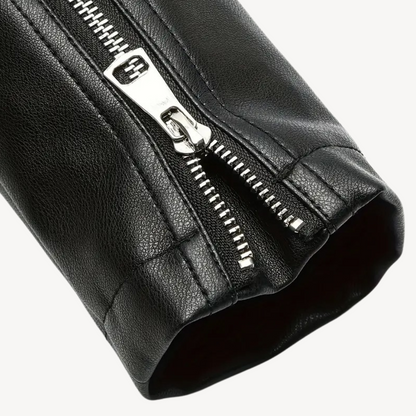 Vegan Leather Moto Jacket for Ladies