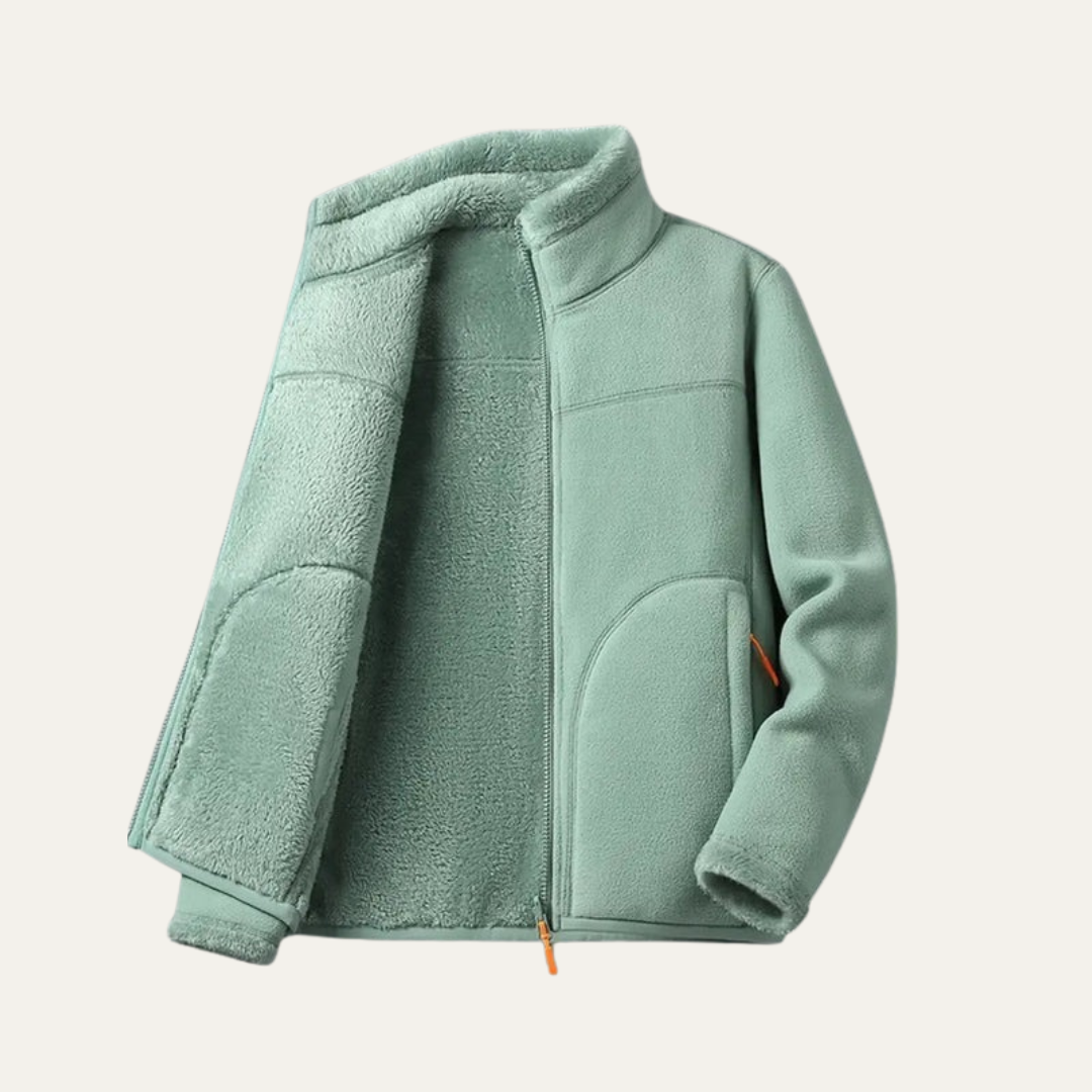Ladies Cozy Fleece Zip Up Jacket