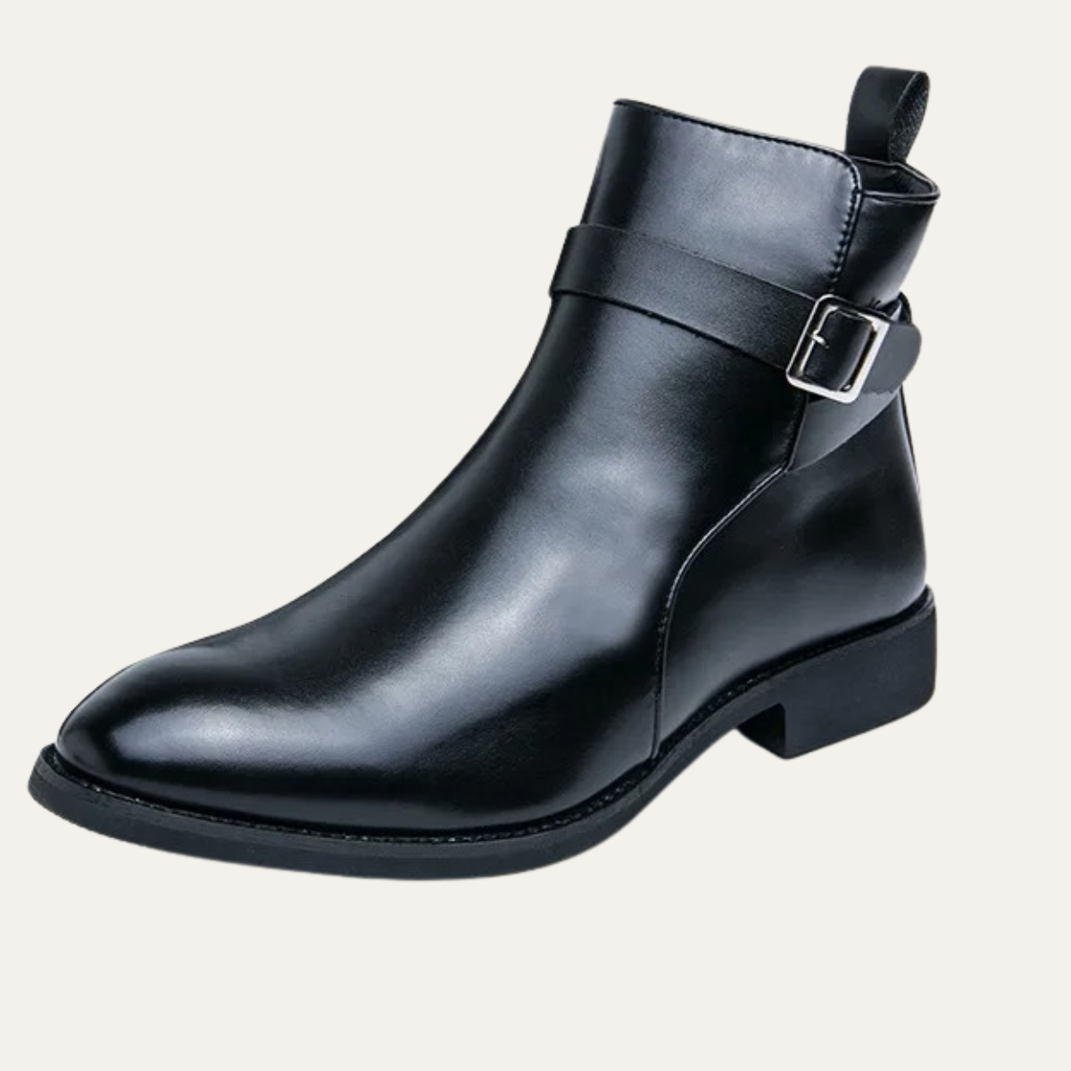 Men's Premium Leather Ankle Boots with Zipper and Grip Sole - OutfitLondon