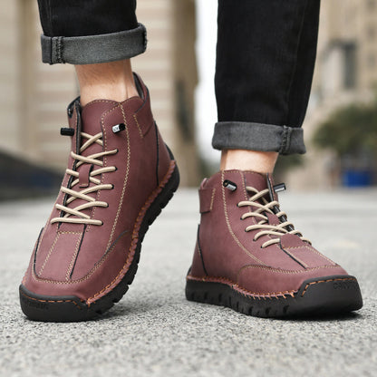 Authentic Brown Leather Ankle Boots