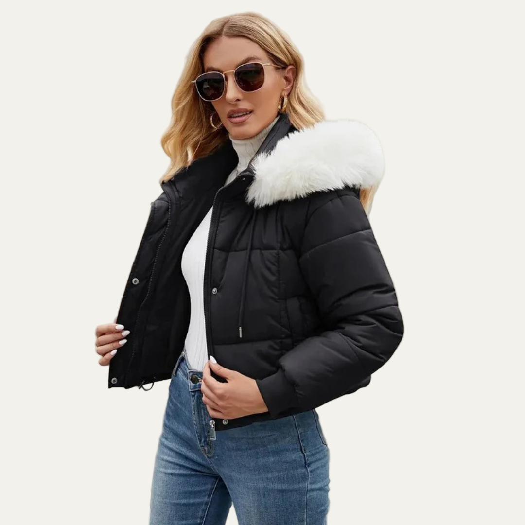 Short Puffy Winter Coat for Women - OutfitLondon