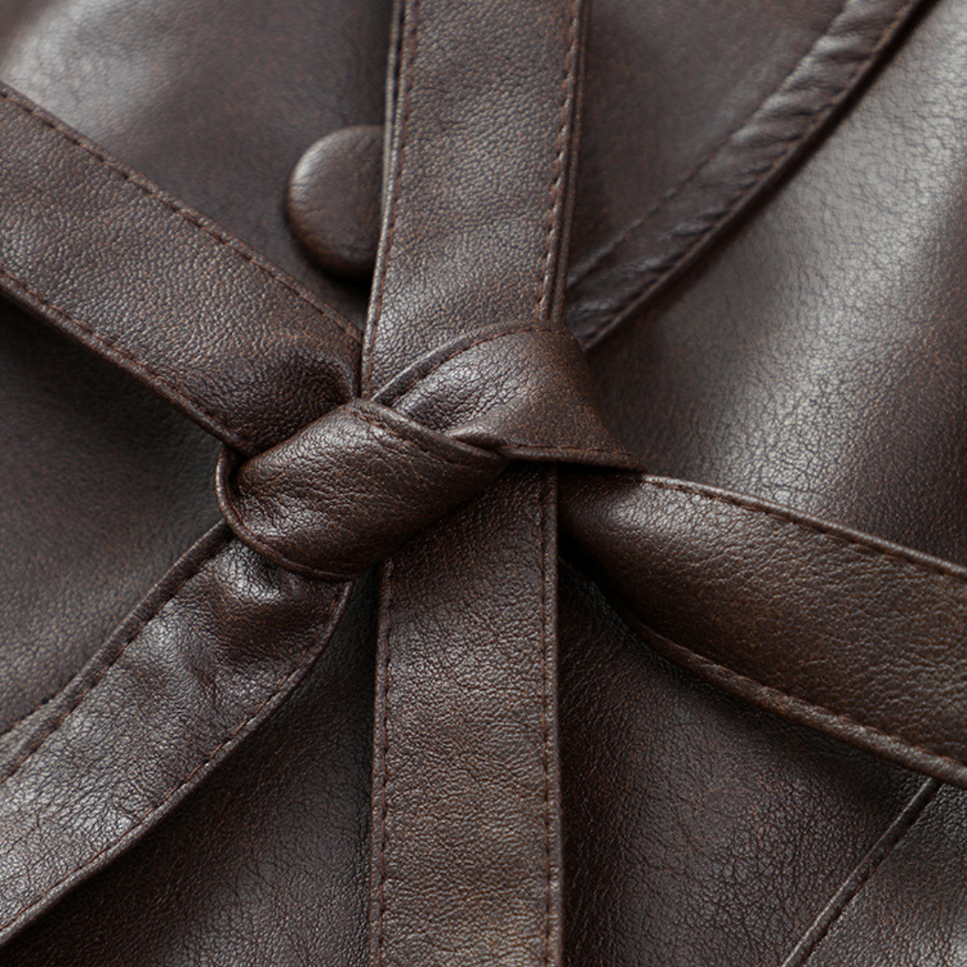 Warm Faux Leather Padded Jacket for Ladies