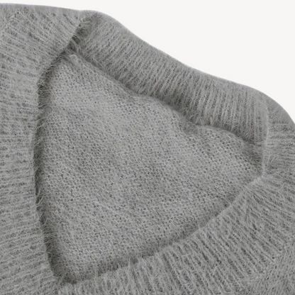 Classic V Neck Knit Sweater for Ladies