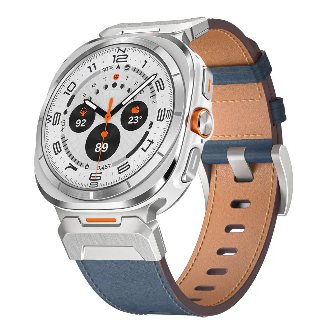 Sturdy Genuine Leather Strap for Galaxy Watch Ultra