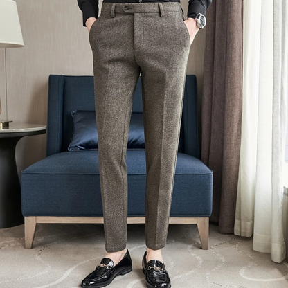 Stylish Men's Tailored Wool Formal Pants