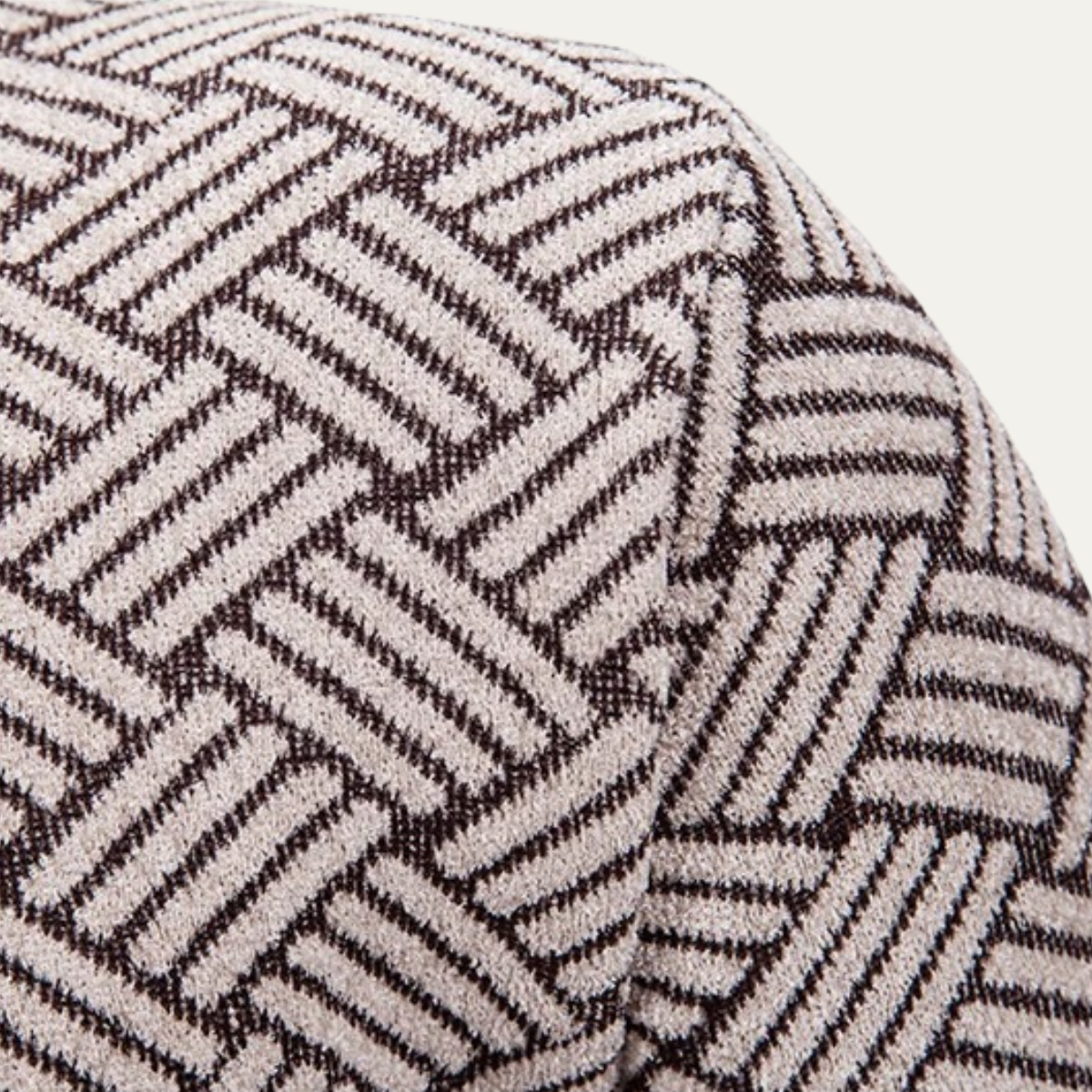 Men's Classic Knit Pattern Jacket with Stand Collar
