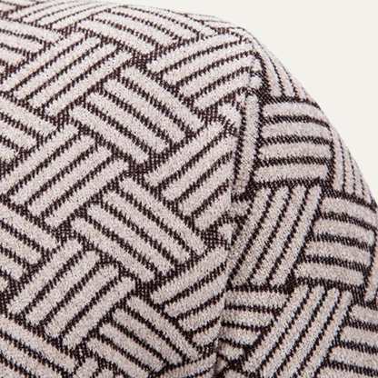 Men's Classic Knit Pattern Jacket with Stand Collar