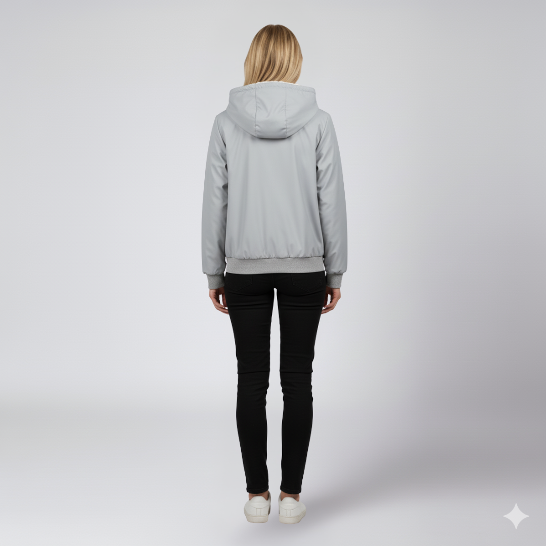 Warm Reversible Puffer Jacket for Women