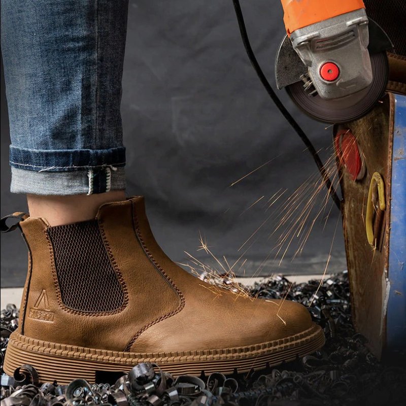 Men Winter Boots For Work Oil-proof Safety Orthopedic Shoes