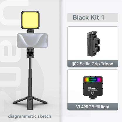 Compact Bluetooth Selfie Stick With 360 Rotation