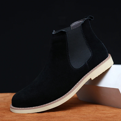 Classic Men's Suede Zip Chelsea Boots