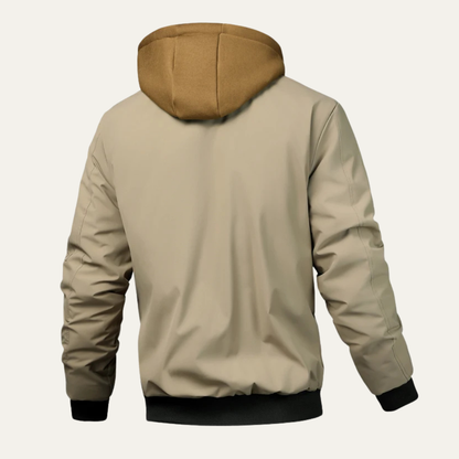 Relaxed Fit Padded Hoodie Bomber Jacket