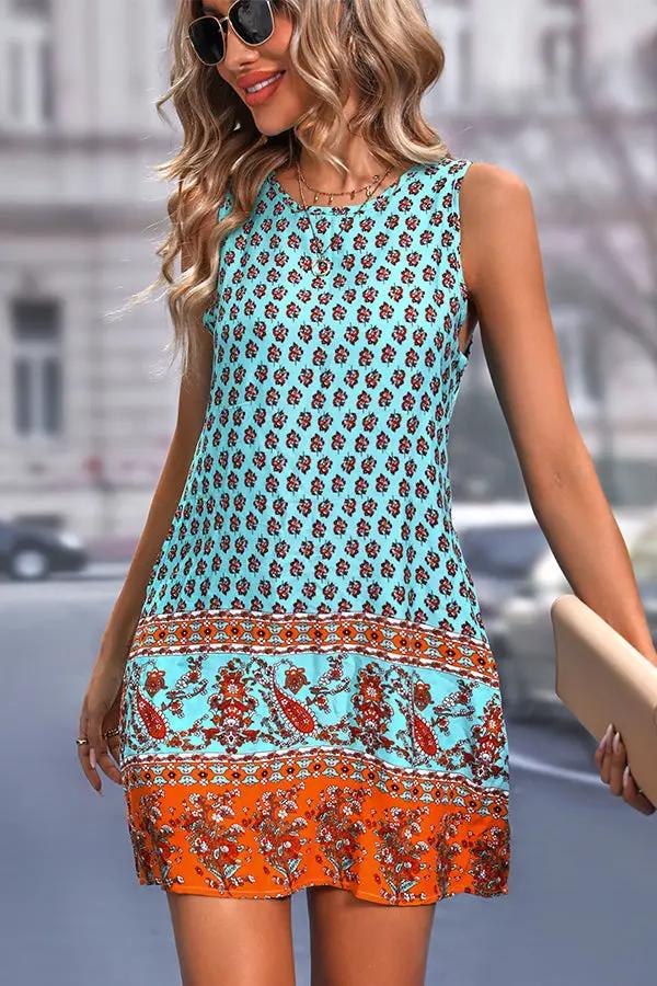 Vibrant Floral Off Shoulder Summer Dress - OutfitLondon