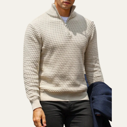 Premium Men's Quarter Zip Sweater