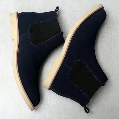 Classic Men's Suede Zip Chelsea Boots