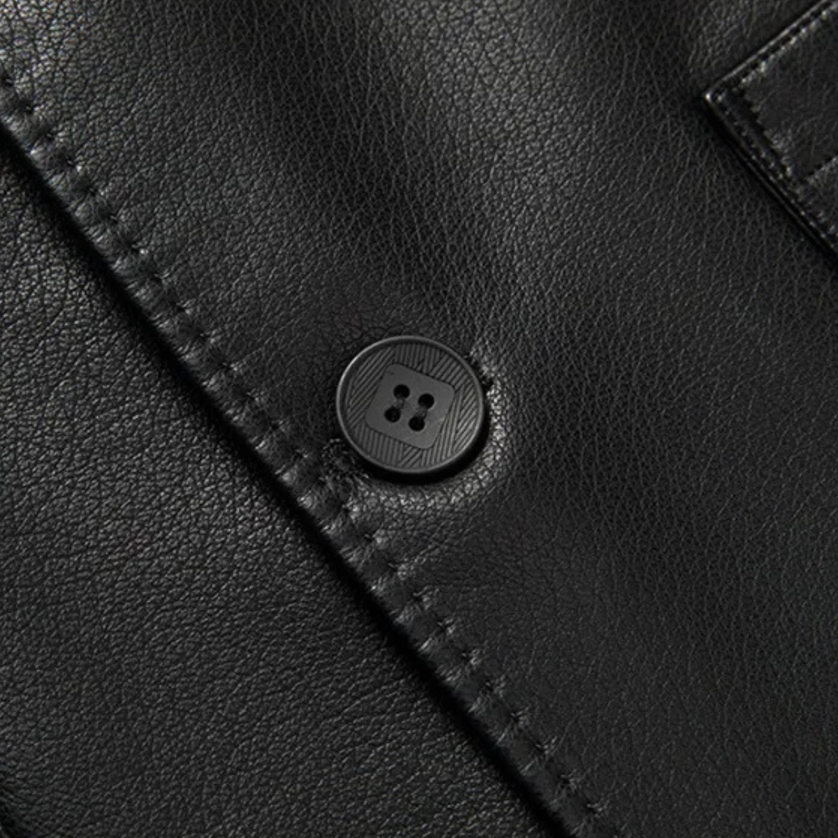 Affordable Men's Synthetic Leather Smart Jacket Coat
