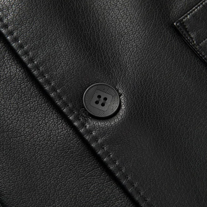 Affordable Men's Synthetic Leather Smart Jacket Coat