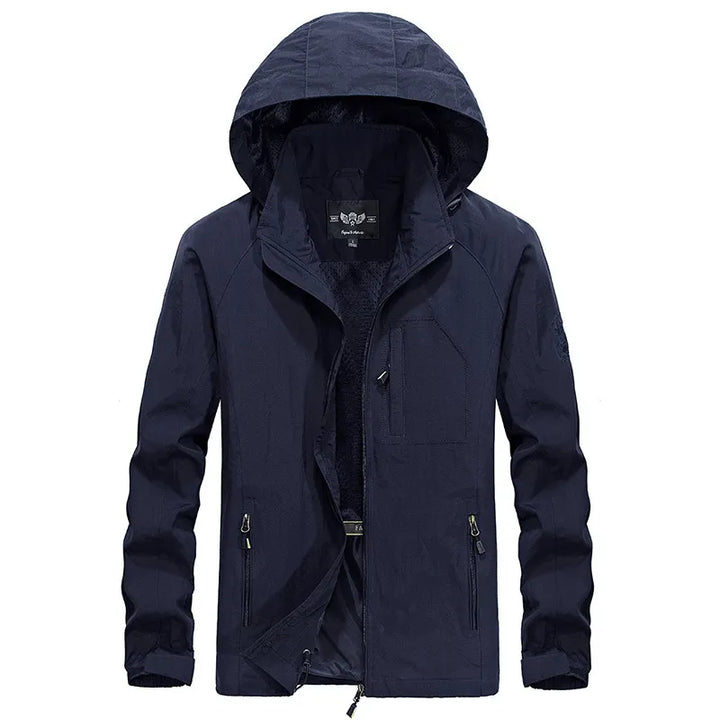 Waterproof Hiking Jacket with Removable Hood