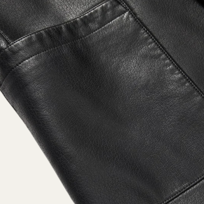 Affordable Men's Synthetic Leather Smart Jacket Coat
