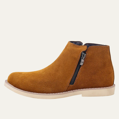 Classic Men's Suede Zipper Chelsea Boots