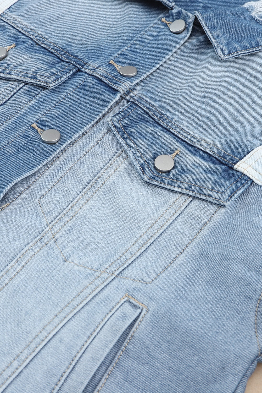 Trendy Distressed Denim Jacket for Women
