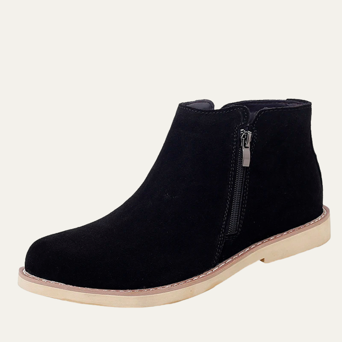 Classic Men's Suede Zipper Chelsea Boots - OutfitLondon