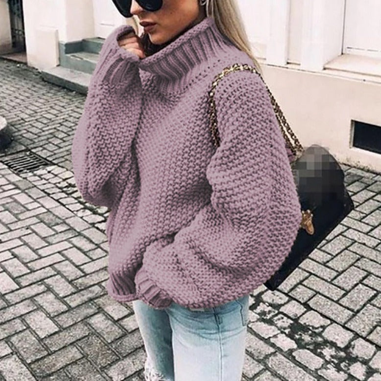 Soft Oversized Cable Knit Women's Sweater