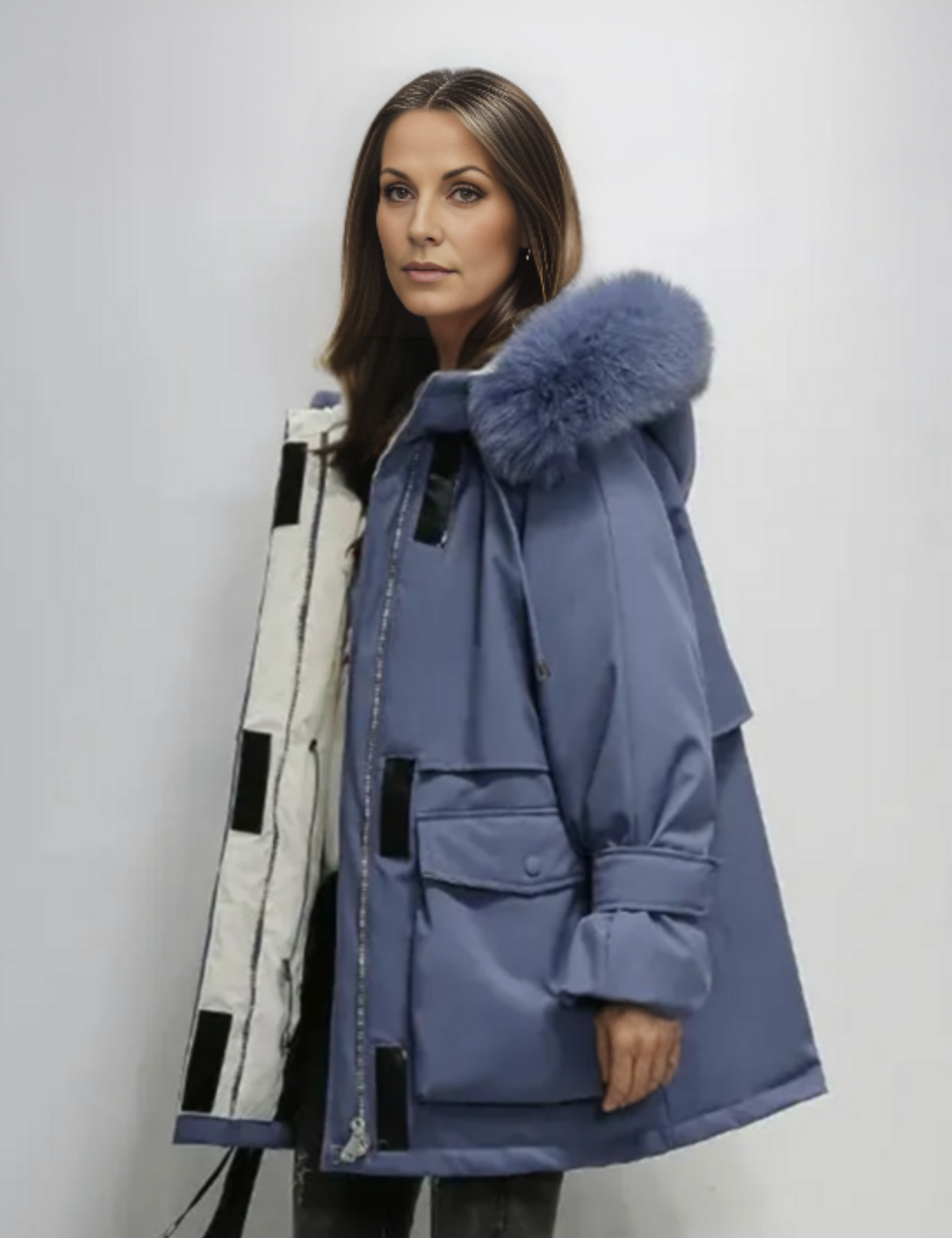 Faux Fur Waterproof Ladies Parka Jacket - OutfitLondon