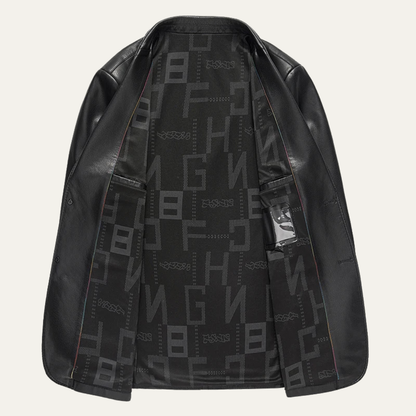 Affordable Men's Synthetic Leather Smart Jacket Coat