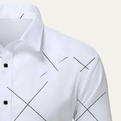 Classic Men's White Dress Office Shirt