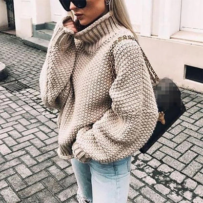 Soft Oversized Cable Knit Women's Sweater
