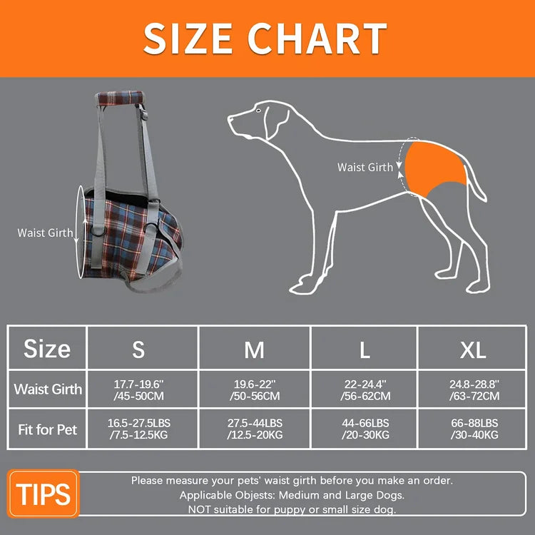 Dog Support Harness Front and Back Legs For Small Medium Large Dogs