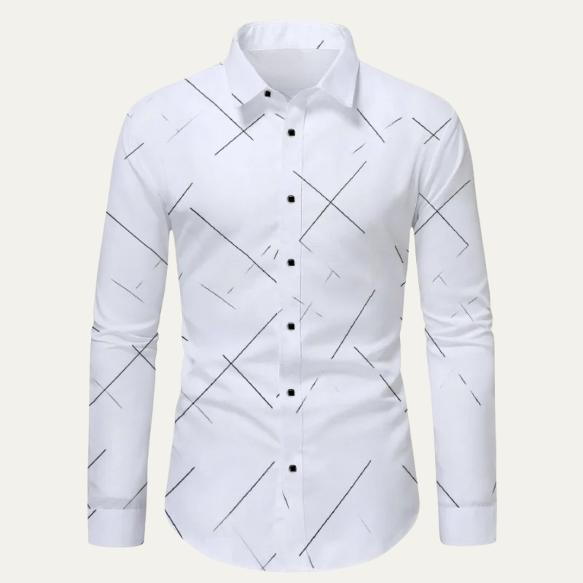 Classic Men's White Dress Office Shirt - OutfitLondon