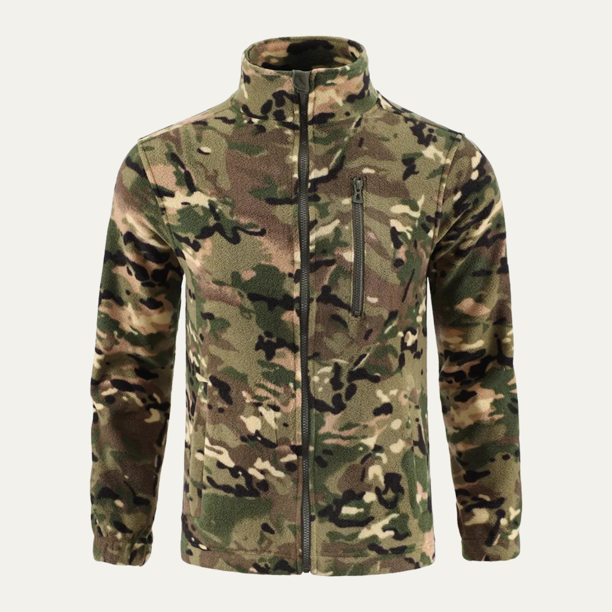 Men's Thermal Camo Fleece Zip Jacket - OutfitLondon
