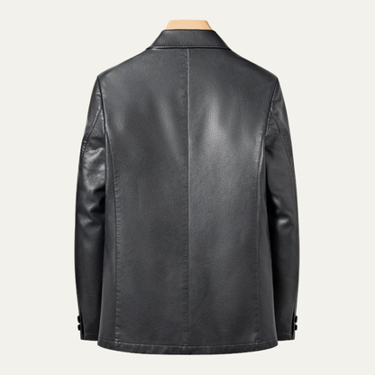 Affordable Men's Synthetic Leather Smart Jacket Coat