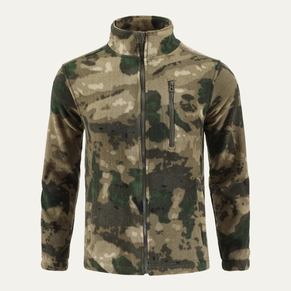 Men's Thermal Camo Fleece Zip Jacket