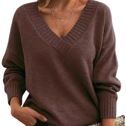 Comfortable Casual V-Neck Pullover Sweater